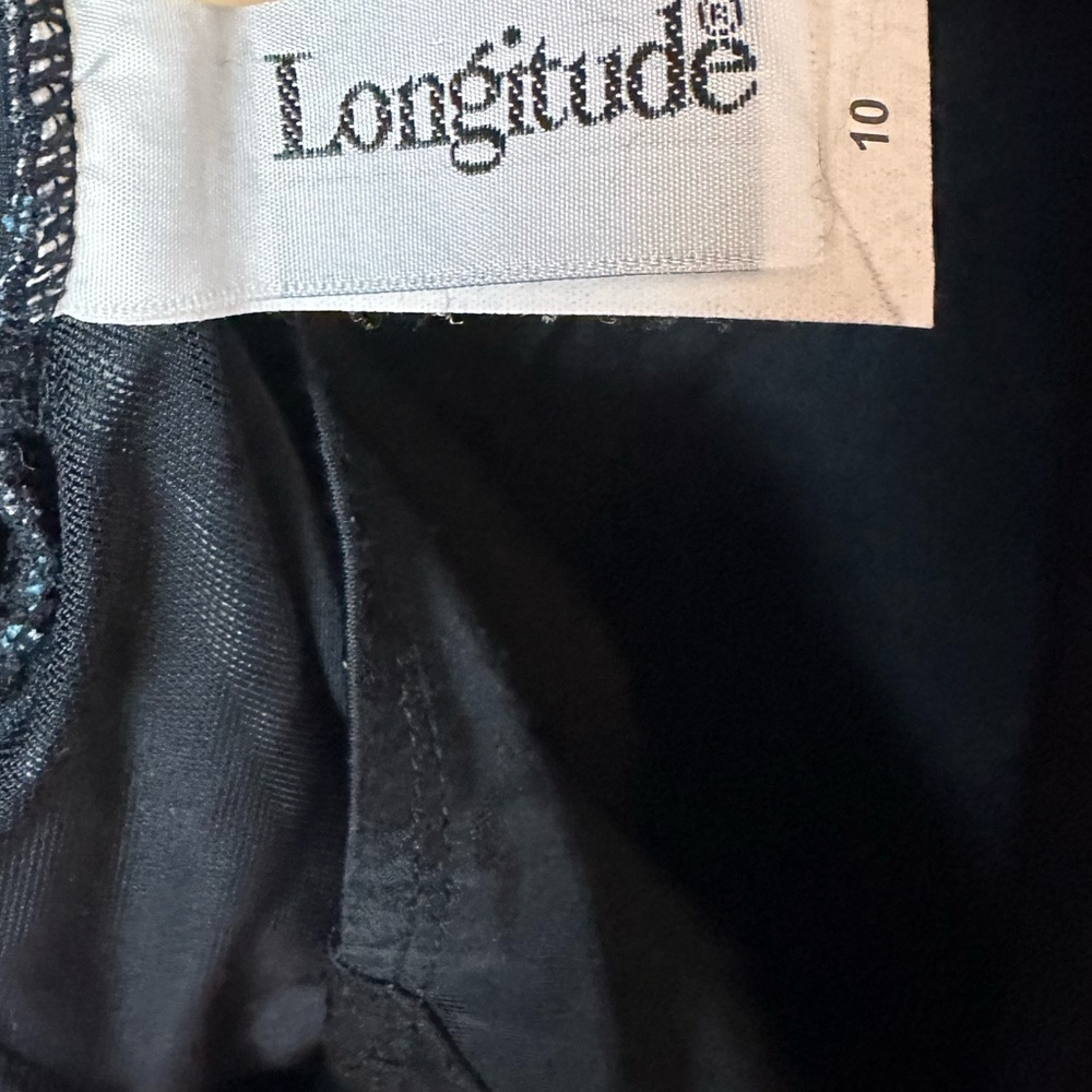 Longitude Blue Black Leopard print One Piece Swimsuit with Sarong Size 10 & 12 - Picture 5 of 8
